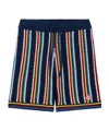 Casablanca 'striped Viscose Bermuda Shorts' In Black