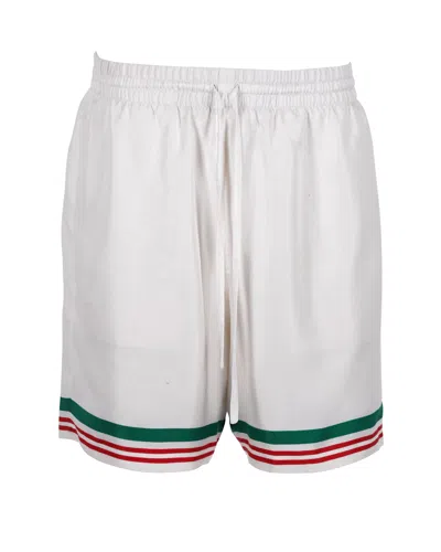 Casablanca Shorts In Seta Bianca In White