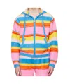 Casablanca Multicolor Fluffy Stripe Oversized Hoodie In Multicolor