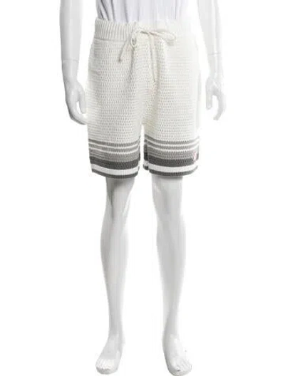 Pre-owned Casablanca Striped Jogger Shorts W/ Tags In Neutral