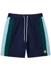 Casablanca Pleated Nylon Sports Shorts In Navy