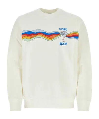 CASABLANCA STRIPED LONG-SLEEVE SWEATSHIRT