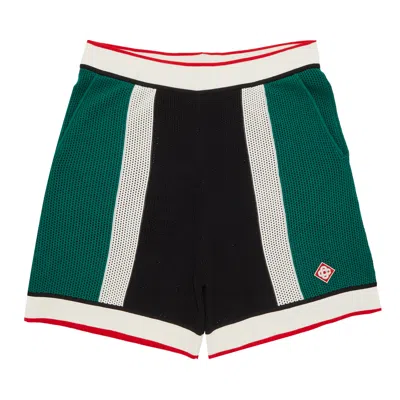 Pre-owned Casablanca Striped Mesh Shorts 'green/white Stripe'