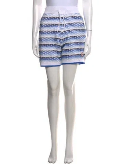 Pre-owned Casablanca Striped Mini Shorts In Green/white