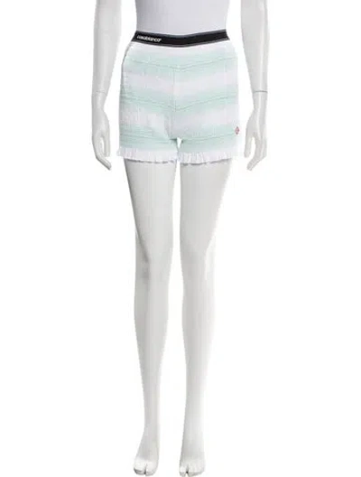 Pre-owned Casablanca Striped Mini Shorts W/ Tags In White