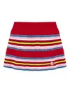 Casablanca Multicolor Flared Skirt In Red