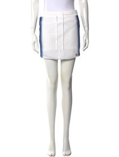 Pre-owned Casablanca Striped Mini Skirt W/ Tags In Neutrals