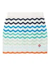 Casablanca Striped Mini Skirt In White