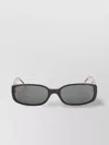 Casablanca Bold Rectangular Frame Sunglasses With Tortoiseshell Accents In Black