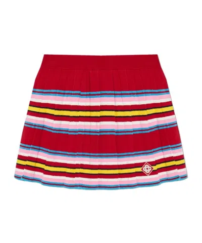 Casablanca Striped Mini Skirt In Multi