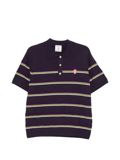 Casablanca Stripe Polo Shirt In Multi