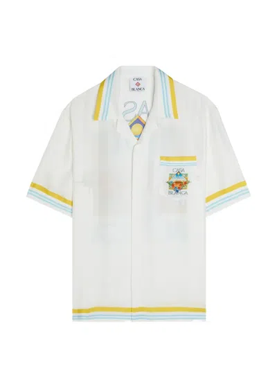 Casablanca Flower Court Icon Shirt And Blouse Multicolor In White