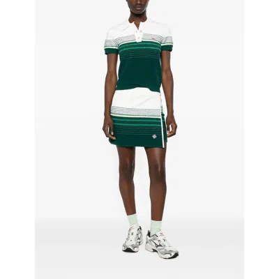 Casablanca Striped Short-sleeve Polo Shirt In Multi
