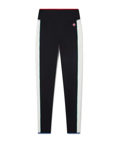 Casablanca Striped Sports Tights In Black