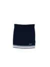 Casablanca Wool Skirt With Stripe Detail And Elastic Waist In Blue