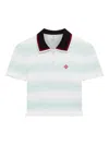 Casablanca Short-sleeved Cotton Sweater With Contrasting Details In Multi