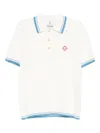 Casablanca White Shirt With Classic Collar And Chest Logo Patch In Cotton Man In Multi