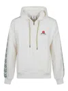 Casablanca Montagne Zip-up Hooded Sweatshirt In White
