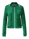 Casablanca Cotton Blend Sweatshirt Side Pockets In Verde