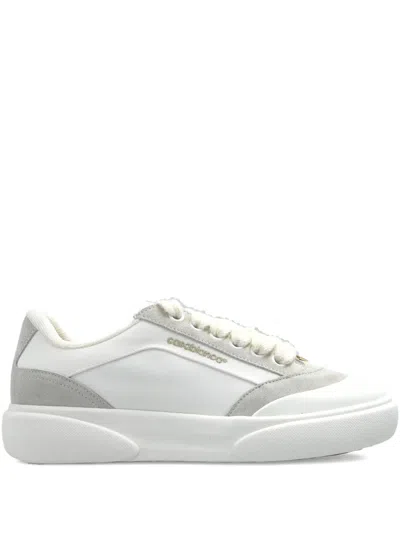 Casablanca Suede-panel Leather Low-top Sneakers In White