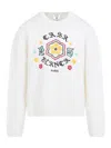 Casablanca Crewneck Sweater With Floral Embroidery In Multi