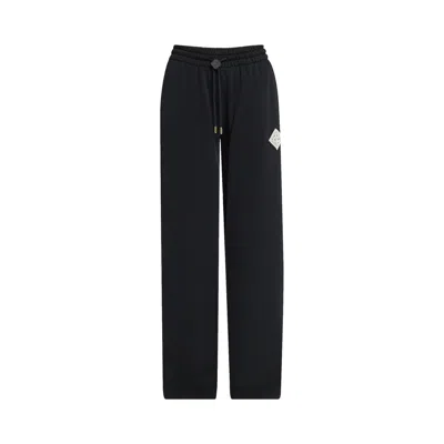 Pre-owned Casablanca Sunset Valley Rubber Patch Open Hem Jogger 'black' | Men's Size Xl