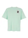 Casablanca Green T-shirt With Crewneck And Logo On The Front And Maxi Logo On The Back In Green