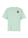 Casablanca Green T-shirt With Crewneck And Logo On The Front And Maxi Logo On The Back In Green