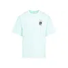 Casablanca Green T-shirt With Crewneck And Logo On The Front And Maxi Logo On The Back In Blue