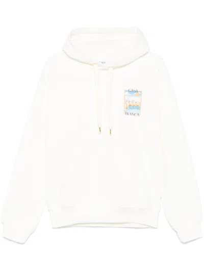 Casablanca Surreal Pool Hoodie In White