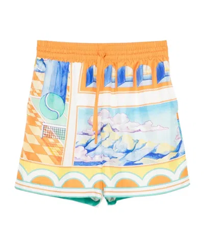 CASABLANCA CASABLANCA SURREAL DRAWSTRING POOL SHORTS