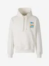 Casablanca Text Hoodie With Drawstring And Pocket In White