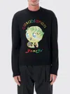 Casablanca Character Intarsia Wool Crewneck Sweater In Black
