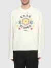 Casablanca Crewneck Sweater With Floral Embroidery In White