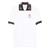 Casablanca Piqu Cotton Polo Shirt In White