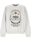 Casablanca Grey Long Sleeves Printed Sweatshirt In White