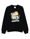 Casablanca Graphic Print Crew Neck Sweater In Black