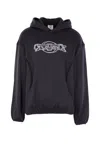 Casablanca Mens Oversized Panel Logo Jersey Hoodie Black In Black