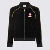 Casablanca Mens Velour Logo-patch Cotton-blend Track Jacket Black In Black