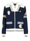 Casablanca Zip-up Sweatshirt In Blue