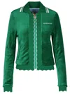 Casablanca Cotton Blend Sweatshirt Side Pockets In Green