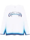 Casablanca White Long-sleeve T-shirt With Logo Lettering On The Front In Cotton Man In Multicolor