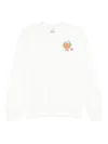 Casablanca White Cotton Sweatshirt With Contrasting Logo Patch In White