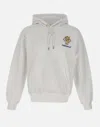 Casablanca 'diamond Column' White Hoodie With Drawstring Hood And Logo Print On The Front In White