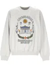 Casablanca Grey Long Sleeves Printed Sweatshirt In White