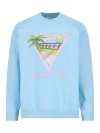 Casablanca Tennis Club Icon Printed Cotton Sweatshirt In Blue