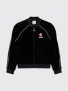 Casablanca Mens Velour Logo-patch Cotton-blend Track Jacket Black In Black