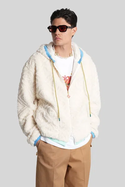Casablanca Sweatshirt In Beige Polyester In White