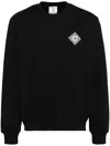 Casablanca Pearl Diamond Cc Patch Sweatshirt In Schwarz