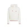 Casablanca Waffle Knitted Hooded Sweatshirt In White